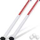 Deekin 2 Pieces Golf Ball Picker Plastic Clear Golf Ball Retriever Collector Golf Ball Pickup Tool Shag Tube (Black)