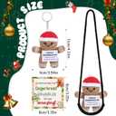 Christmas Crochet Doll Gingerbread Keychain Gingerbread Christmas Gift Positive Doll with Positive Card Box, Stocking Stuffer Delightful Birthday Gift for Women Family Friends