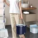 360° Spin Mop & Bucket System with 4 Microfiber Mop Pads | Detachable 2-in-1 Bucket, Efficient Floor Cleaning, For All Hard Floors