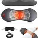 Spine Triple Fusion Back Massager, Smooth Lumbar Support Pillow with Heat, Vibration, Traction, Lumbar Massager Support Pillow Adjustable Height for Bed and Chair for Relief Deep Tissue