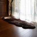 Luxury Genuine Sheepskin Rug Home Decor Sheepskin Throw|2 * 6 FT
Dark Brown Soft Fluffy Comfort Lamb Sheep Skin For Pet Room sofa Bathroom Living Room Study Floor Premium Wool Carpet