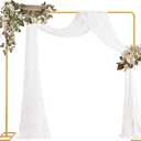 Wedding Arch Backdrop Stand Square 6.5FT Heavy Duty Metal Frame, Balloon Arch Stand Adjustable Photo Booth Decor for Baby Showers, Halloween Parties, Birthdays, Anniversaries