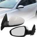 XQSMWF Driver Side Mirror Assemblym, Fit for KIA Forte 2019-2024 Replace 87610M7090 KI1320225 With Left Side Turn Signal Lamp Power Glass Heated Manual Folding Blind Spot Detection 8Pins