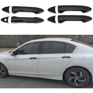AOKIO Glossy Black Exterior Door Handle Cover Trim for Honda Accord Sedan Accessories 2013 2014 2015 2016 2017 Without Smart Keyhole