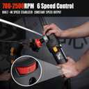 Mini Buffer Polisher, Car Polisher Waxer, 600W Rotary Polisher Machine with 33Pcs Polishing Kit, with 1" /2" /3" Base Pads M14 Thread Extension Shaft for Car Boat Sanding Polishing and Waxing