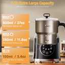 Milk Frother,Variable Temp and Froth Thickness,27oz/800ml Milk Steamer and Frother for cappuccino or Latte,Dishwasher Safe,6-in-1 Frother Machine (Black)