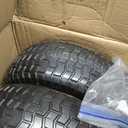 GICOOL 16x6.50-8 Flat Free Riding Lawn Mower Tire and Wheel, 2 Pcs 16x6.5-8nhs Garden Tractor Lawnmower Tyre, with 3/4" & 5/8" Bearing, 3" -4.5" -6" Centered Hub