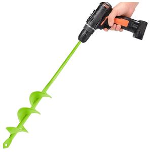 3 x TCBWFY Auger Drill Bit for Planting 1.6x16.5inch Extended Length Garden Auger Spiral Drill Bit for Planting Bulbs Flowers,Post Hole Digger for 3/8Hex Drill