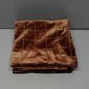 MIULEE Decorative Chenille Check Throw Pillow Covers Vintage Plaid Couch Pillows 20x20 Inch Set of 2 Neutral Boho Farmhouse Cushion Covers Modern Home Decor for Sofa Bed Living Room Burnt Orange