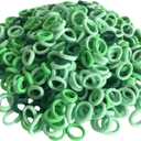 Salome Idea 500 Pcs Multi-Color Loom Sewing Loops, Color Loom Sewing Loop Replenishment Bags Colorful Loom Loops Supplementary Pack DIY Supply of Rubber Loops for Boys and Girls (Green)