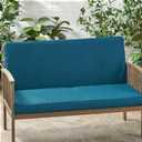 Christopher Knight Home Gavin Outdoor Water Resistant Fabric Loveseat Cushions, 20.50" D x 51.50" W x 3.25" H, Dark Teal