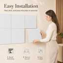 Large Cork Boards for Walls 36" x 24" Self Adhesive Felt Wall Tiles, Ideal for Office Black Bulletin Board, Easy to Install Pin Board Photo Board