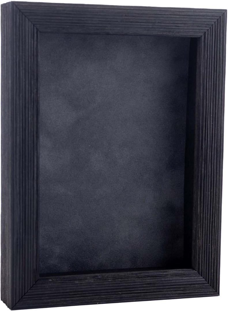 6" x 8"  Shadow Box Frame Black Wood