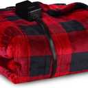 HEYNEMO Heated Blanket 50" x 60",Microplush Flannel Electric Blanket for 89F-108F,10 Heating Levels Heating Blanket & 1-12 Hours Auto Shut Off,Black and Red