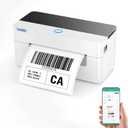 vretti Shipping Label Printer - Bluetooth Thermal Label Printer for Shipping Packages & Small Business, Thermal 4x6 Compatible with iPhone Android Window Mac USPS (White)