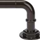 Curtain Rods for Windows 16 to 88 Inches Adjustable Blackout Wrap Around 1 Inch Diameter Curtain Rod, Bronze