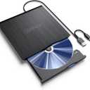 External CD/DVD Dirve for Laptop, CD Burner [Extended Cable],Portable DVD Player USB 3.0 Type-C CD +/-RW Disk Drive for ROM Rewriter Reader with PC Desktop Window MacBook