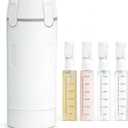 4 in 1 Travel Dispenser Bottle, 4 Pack 30ML Travel Bottles for Toiletries, Refillable, Leak Proof, Portable, for Travel, Camping, Business Trip, for Face Wash, Body Wash, Lotion, Toner (White)