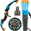JOYIN LED Bow and Arrow for Kids, Light Up Archery Toy Play Set with Suction Cups Arrows, Targets & Arrow Case, Indoor and Outdoor Hunting Play Gift Toys for Boys Girls 6-12