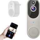 Orbitell Wireless Wi-Fi Video Doorbell Camera with Two-Way Audio, AI Motion Detection, Night Vision, and Cloud Storage, 2.4G Wi-Fi only (Linen)