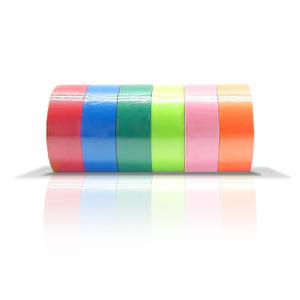 6 Pack Fluorescent Flagging Tape Assorted Colors, Non-Adhesive Plastic Ribbon Roll Outdoor, Marking Ribbon Tape for Tree, Trail, and Survey in Boundaries Hazardous Areas,Home Workplace (Multicolored)