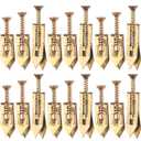 2 x PAGOW 36 Pcs Self-Drilling Anchors & Screws, Heavy Duty, No Drill, 3 Sizes, Drywall, Metal, Steel, Zinc, 36 Pieces