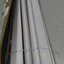 Cordless Vinyl Mini L Blinds 27" W x 48" H, 1" Slat White Horizontal Windows L Blind for Door, Shades, Camper, Light Filtering, Interiors, Arrive 1/2 Inch Narrower Indoor
