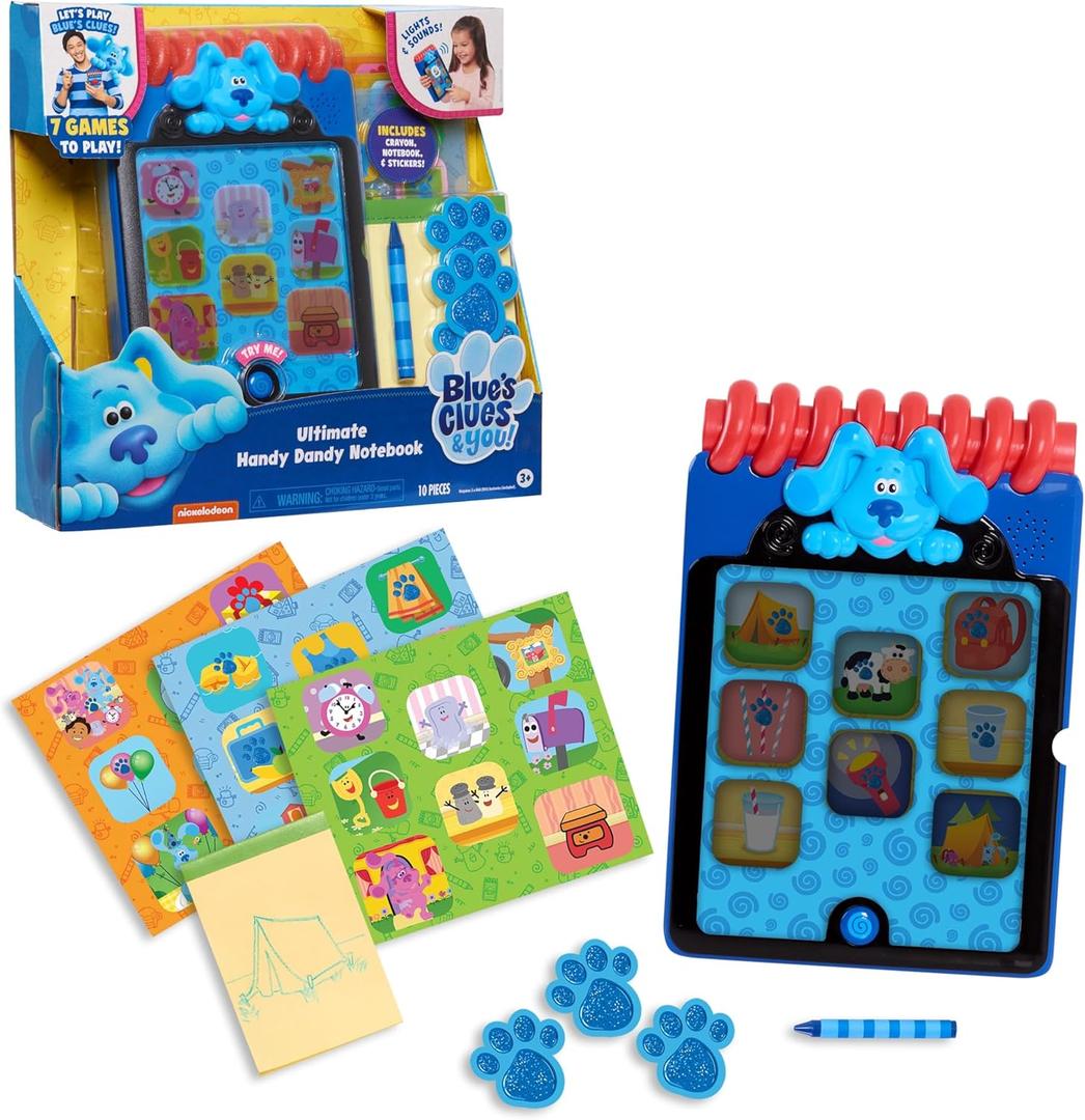 Blues Clues & You! Ultimate Handy Dandy Notebook, Interactive Kids Toy with Lights and Sounds, Blue's Clues Game, Kids Toys for Ages 3 Up by Just Play