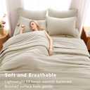 CozyLux Queen Comforter Set Oatmeal, 7 Pieces Bed in a Bag Queen Comforter Set with Sheets, Luxury Soft Bedding Sets with Down Alternative Comforter, Fitted Sheet, Flat Sheet, Pillowcases & Shams