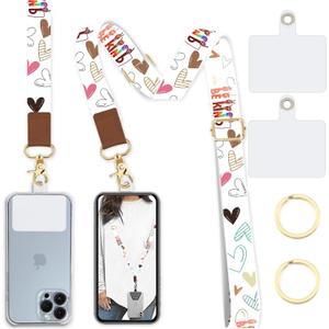 Phone Lanyard Wrist Strap Crossbody Adjustable, Cell Phone Lanyard for Around The Neck Shoulder Wristlet Strap (Be Kind Hands)