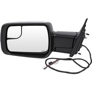 Right Passenger Side Chrome Mirror fit for Dodge Ram 1500 2019 2020 2021 2022 2023 2024 2025 Power Folding Heated Mirror With Turn Signal Puddle Light Replace OEM 68276500AH CH1321472 10Pins