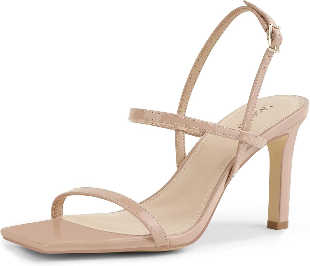 Modatope Womens Sandals Open Toe Strappy Sandals Ankle Strap High Heel Sandals for Women (8)