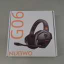 NUBWO G06 Dual Wireless Gaming Headset with Microphone for PS5, PS4, PC - 23ms Low Latency Audio - 100-Hour of Playtime - 50mm Drivers (Black-Orange)