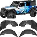 Hooke Road Wrangler JL Aluminum Inner Fender Liners for 2018-2026 Jeep Wrangler JL 2/4 Doors (Exclude Rubicon 3.6L Engine), Offroad Wheel Well Cover - 4 PCS Front & Rear Fender Liner Set