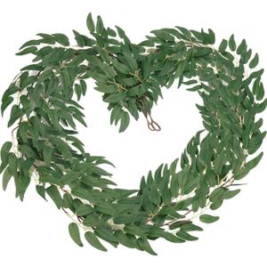 Artificial Willow Vine with Flowers - 2 Packs Greenery Garland 5.9ft Long Home Decor Table Decoration