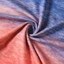 SOFIA'S CHOICE Women Ombre Long Sleeve T Shirts Women Basic Casual V Neck Shirts Blue Pink Large (L)