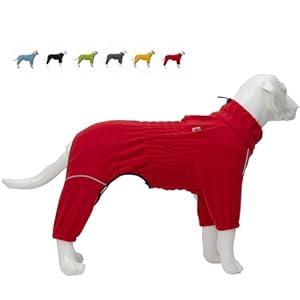 Warm Dog Coat - Windproof & Fleece Winter Jacket for Small to Large Dogs, Zippered Closure, Red XXL
