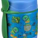 Howeemo 10oz Soup Thermo for Hot Food Kids,Lunch Thermo Kids Food Jar with Spoon Hot Insulated Food Containers,Leak Proof Stainless Steel Wide Mouth Lunch Food Thermo Jar for School(Blue-Dinosaur)