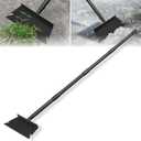 Garden Flat Shovel Scraper, Multifunctional Garden Cleaning Shovel with 59 Inch Long Handle, Heavy Duty Outdoor Floor Scraper for Weed Cleaning,Trenching,Edging and Removing Snow,Ice,Weeds,Dirty,Moss