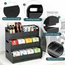 3 Layer Stackable Tea Bags Organizer, Bamboo Tea Organizer Display Rack, Large Capacity Tea Storage Box to Pantry,for Pantry Kitchen Office Coffee Station, Restaurants Bars (white)