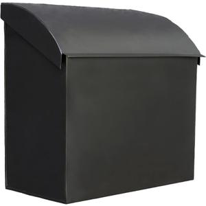 NACH Large Mailbox for House, 12.4x7.1x11.8 Black Mailboxes for Outside, Waterproof Mailbox - Baxter-Style Wall Mount Mailboxes for Outside