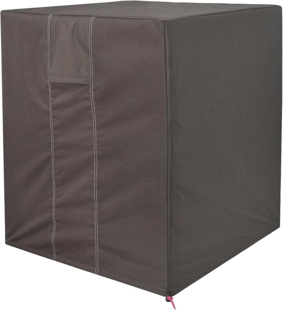 Jeacent Central Air Conditioner Covers for Outside Units AC Covers 24x24x22 inches (Brown)