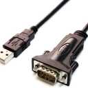 Tera Grand - Premium USB 2.0 to RS232 Serial DB9 Adapter Cable 6 Feet - Supports Windows 11, 10, 8, 7, Vista, XP, 2000, 98, Linux and Mac - Built with FTDI Chipset and Thumbscrews