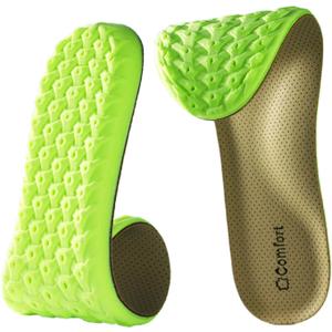 Sneaker Insoles Replacement,Comfortable Sports Shoe Inserts for Men Women Kids,for Shock Absorption and Relieve Foot Pain, Plantar Fasciitis (Beige, Men 10.5-13)