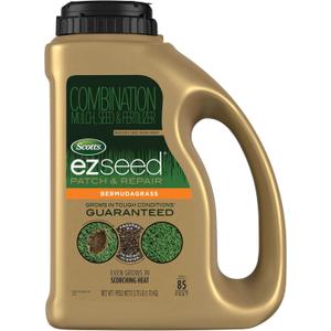 Scotts EZ Seed Patch & Repair Bermudagrass - Combination Mulch, Bermudagrass Seed and Fertilizer for Repairing Bare Spots, Lawn Patch Repair, Covers Up to 85 Sq. Ft., 3.75 lb.