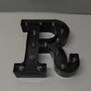 Light Up Black Alphabet Marquee Letters Sign LED Marquee Number Lights Sign for Night Light Home Bar Christmas Lamp Birthday Party Wedding Decoration R