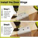 Door Hinge Jig and Router Template - Adjustable Mortiser for 3" to 5" Hinges, 1/4" or 5/8" Thickness