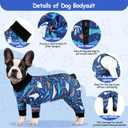 Etdane Dog Onesie Surgery Recovery Suit for Female Male Dogs After Spayed Suit Surgical Recovery Suit Anti Shedding Body Suit for Dog/ Sharks/Large