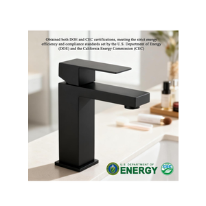 Black Bathroom Faucet Bathroom Sink Faucet One Hole Faucet SUS304 Stainless Steel Single Handle 1 Hole Vanity Faucets for Bathroom Sink NO-Lead Matte Black Bathroom Faucet, SF3-BK