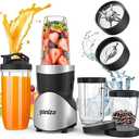Ganiza Smoothie Blender, 900W Blenders for Shakes and Smoothies, 15-Piece Personal Blender and Grinder Combo for Kitchen, Smoothies Maker with 4 BPA-Free Portable Cup, Nutritious Recipe
